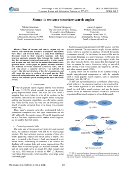 Semantic sentence structure search engine