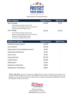 Main Options Original Price NAYS Price Additional Options Original