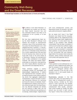 Community Well-Being and the Great Recession