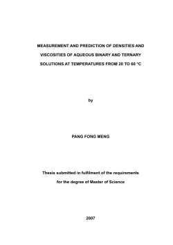 measurement and prediction of densities