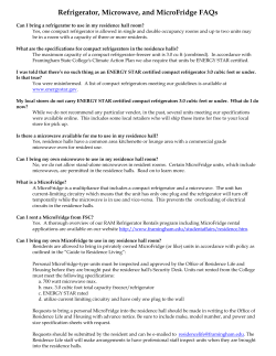 Refrigerator, Microwave, and MicroFridge FAQs