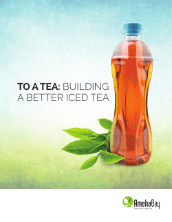 To a Tea: bUILDING a better IceD tea