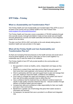 Frimley Health and Care System STP FAQs