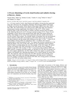 A 10 year climatology of Arctic cloud fraction and radiative forcing at