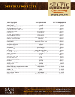 DESTINATIONS LIST - nevadasilvertrails.com