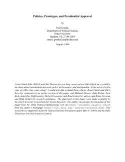Policies, Prototypes, and Presidential Approval