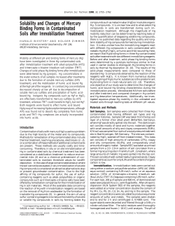 Solubility and Changes of Mercury Binding Forms in Contaminated