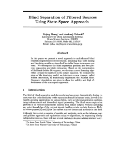 Blind Separation of Filtered Sources Using State