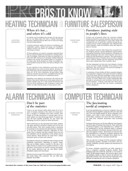 computer technician furniture salesperson alarm technician heating