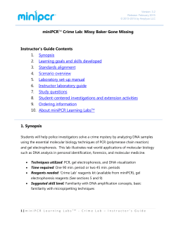 miniPCR Crime Lab Instructor`s Guide