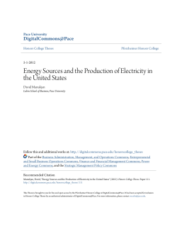 Energy Sources and the Production of Electricity in the United States