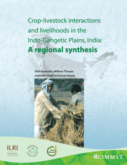 Crop-livestock interactions and liveliehoods in the Indo