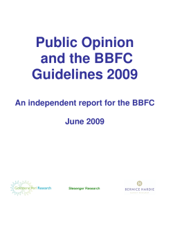 BBFC Guideline Research - Public Opinion and the BBFC