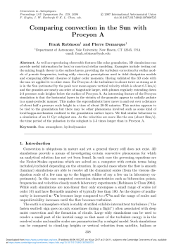Comparing convection in the Sun with Procyon A
