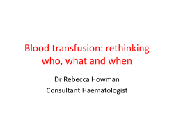 Blood transfusion: rethinking who, what and when (PDF