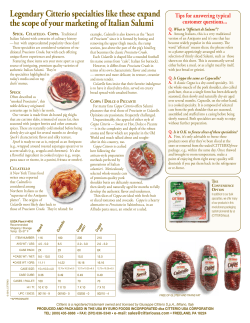 Legendary Citterio specialties like these expand the