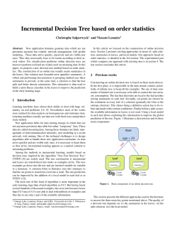 Incremental Decision Tree based on order statistics