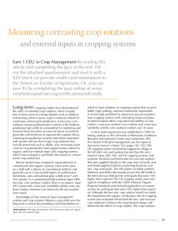 Measuring contrasting crop rotations