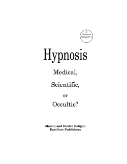 Hypnosis - PsychoHeresy Awareness Ministries