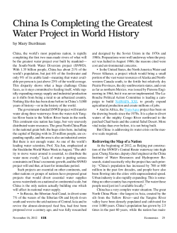 China Is Completing the Greatest Water Project in World History