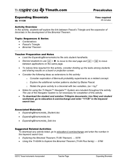 Activity overview - TI Education