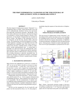 THE FIRST EXPERIMENTAL VALIDATION OF THE TIME