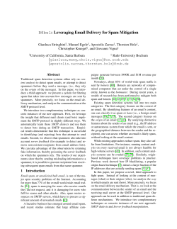 B@bel: Leveraging Email Delivery for Spam Mitigation