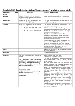 CoBRA checklist - The EQUATOR Network