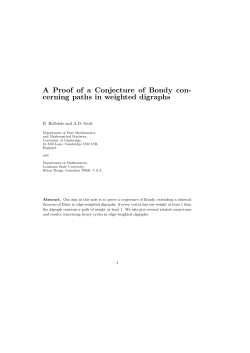 A proof of a conjecture of Bondy concerning paths in weighted