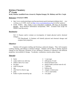 Kitchen Chemistry 5th Grade