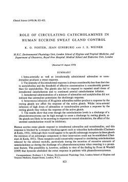 Role of Circulating Catecholamines in Human Eccrine Sweat Gland
