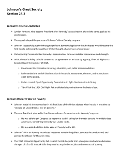 Johnson`s Great Society Section 28.3