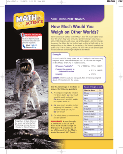 How Much Would You Weigh on Other Worlds?
