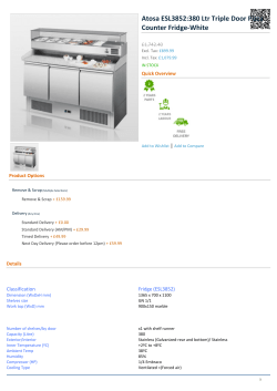 Atosa ESL3852:380 Ltr Triple Door Pizza Counter Fridge