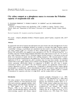 City refuse compost as a phosphorus source to overcome the P