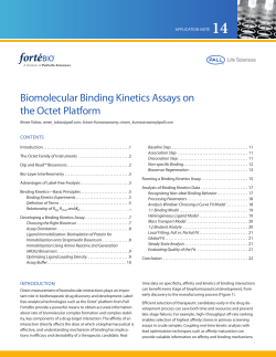 Biomolecular Binding Kinetics Assays on the Octet Platform