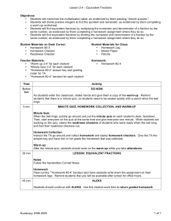 Lesson 2-4 - Equivalent Fractions