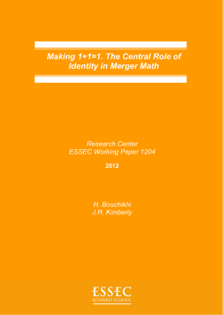 Making one out of many - ESSEC Business School