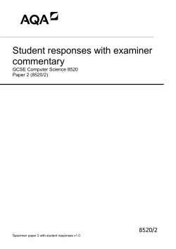 GCSE Computer Science Student responses with examiner