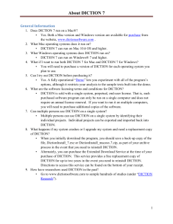 About DICTION 7 - DICTION Software