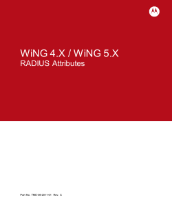 WiNG 4.X / WiNG 5.X Radius Attributes