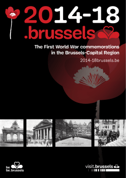 The First World War commemorations in the Brussels