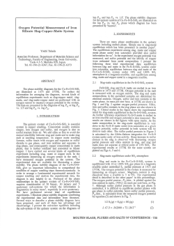 Oxygen Potential Measurement of Iron Silicate Slag