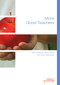 More Good Teachers
