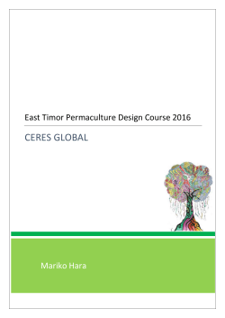 East Timor Permaculture Design Course 2016