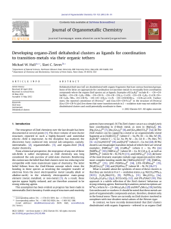 Developing organo-Zintl deltahedral clusters as ligands for