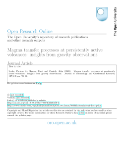 Open Research Online Magma transfer processes at persistently