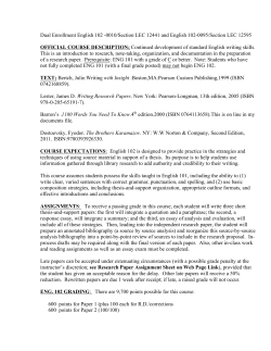 English 102 Syllabus 2013-2014