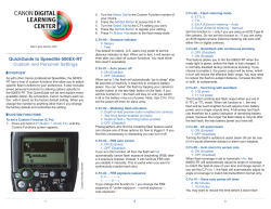 QuickGuide to Speedlite 600EX-RT Custom and Personal Settings