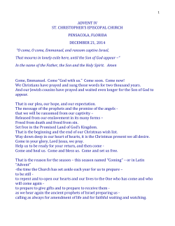 and print sermon text - St. Christopher`s Episcopal